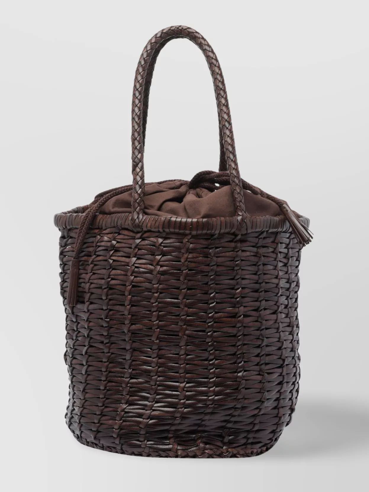 Dragon Diffusion Large Woven Bucket Bag With Top Handles