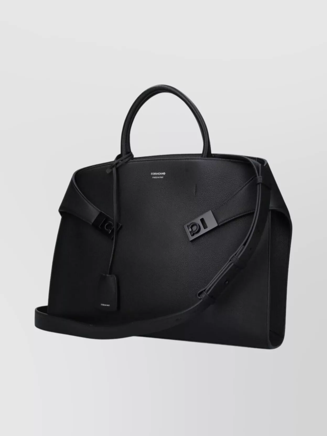 Ferragamo Structured Laptop Bag Detachable Strap