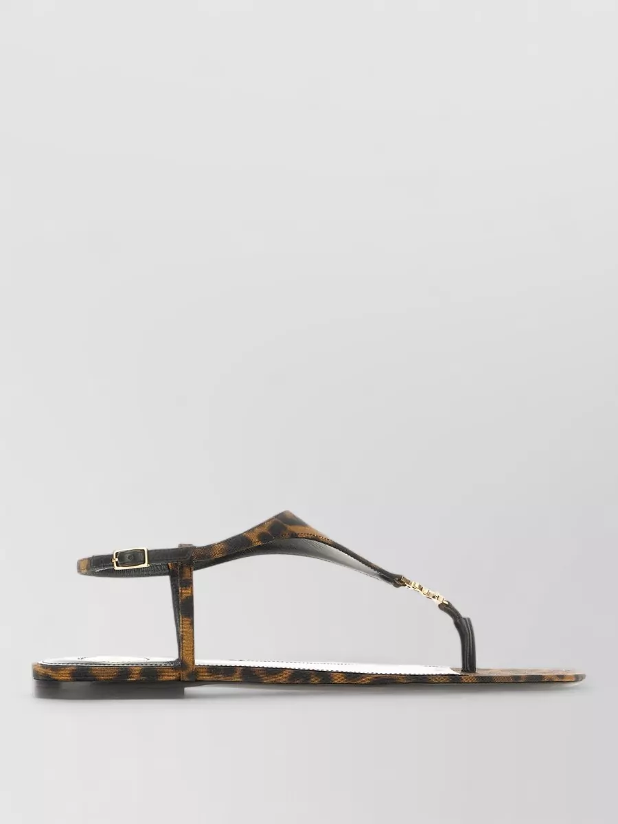 Saint Laurent Printed Thong Sandals