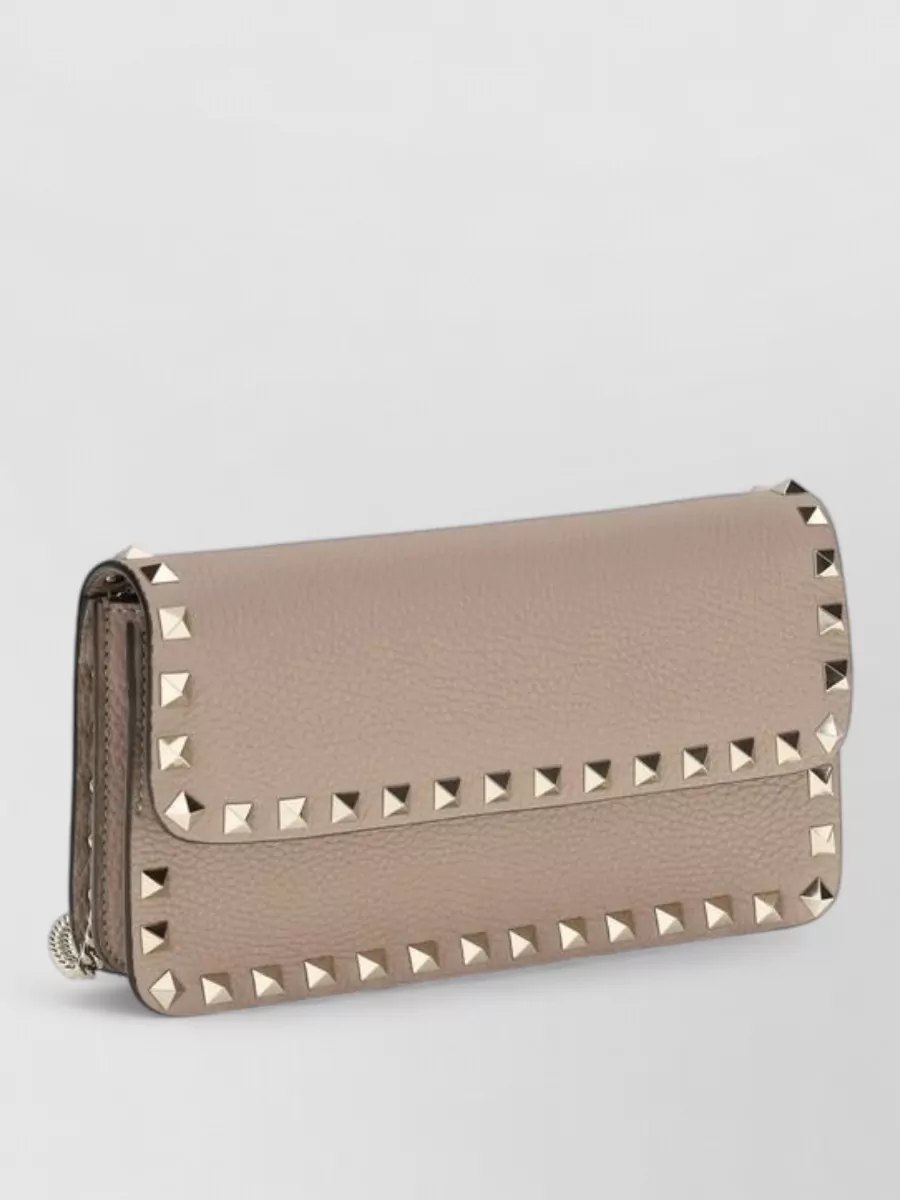 Valentino Garavani Rockstud Spike Leather Clutch Bag