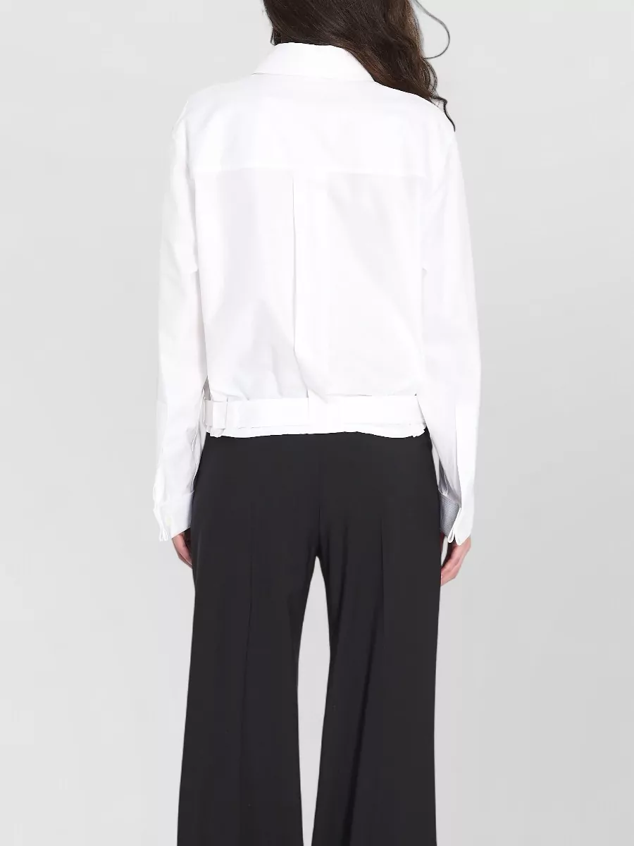 Loewe Draped Cotton Shirt Asymmetric Design