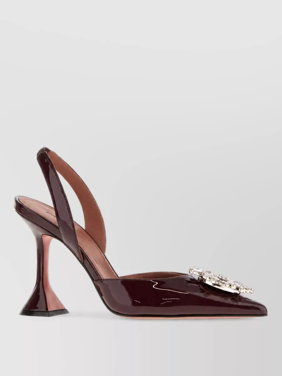 Amina Muaddi Leather Slingback Mules