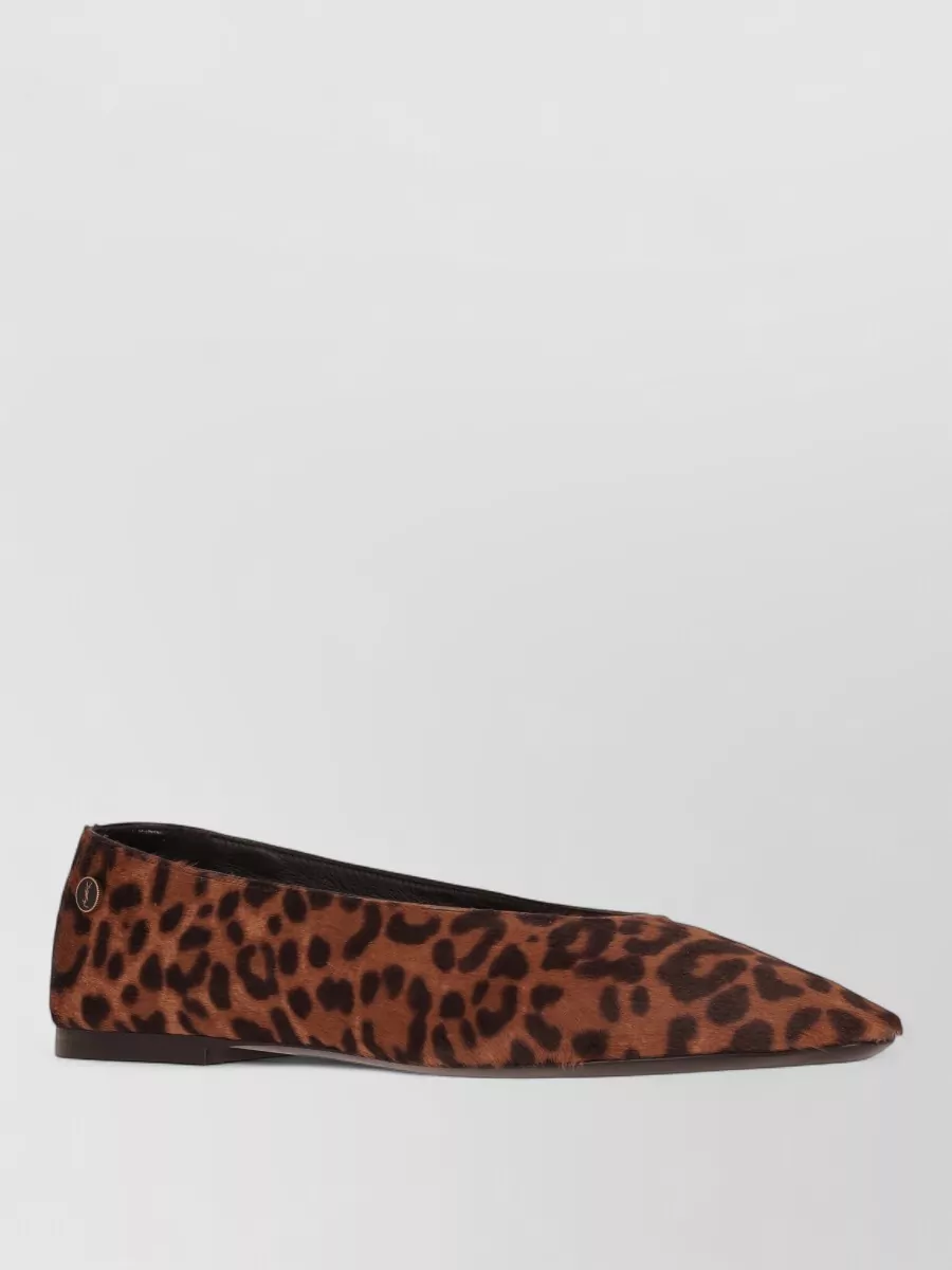 Saint Laurent Pony Hair Ballerina Shoes
