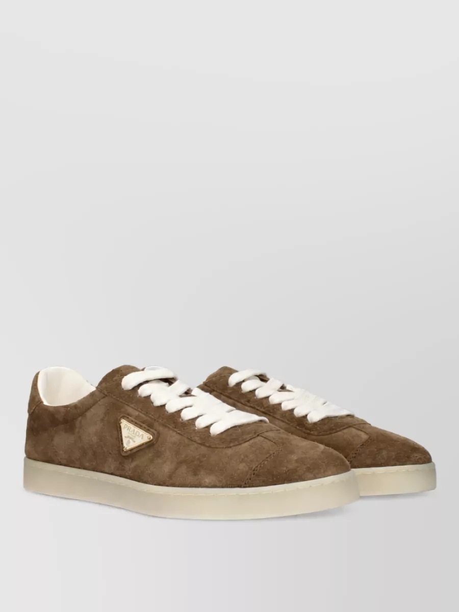 Prada Suede Leather Lace-Up Sneakers