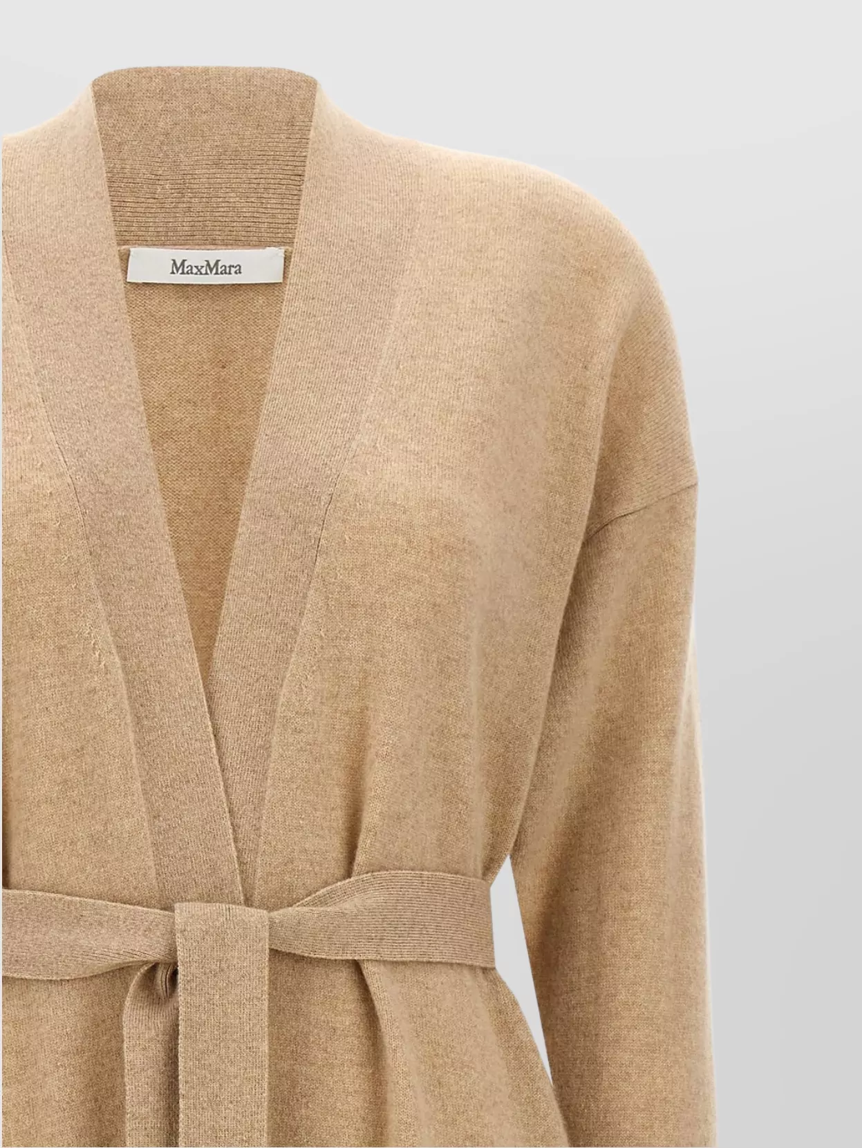Shop Max Mara Waist Belt Long Length Cardigan Sleeves