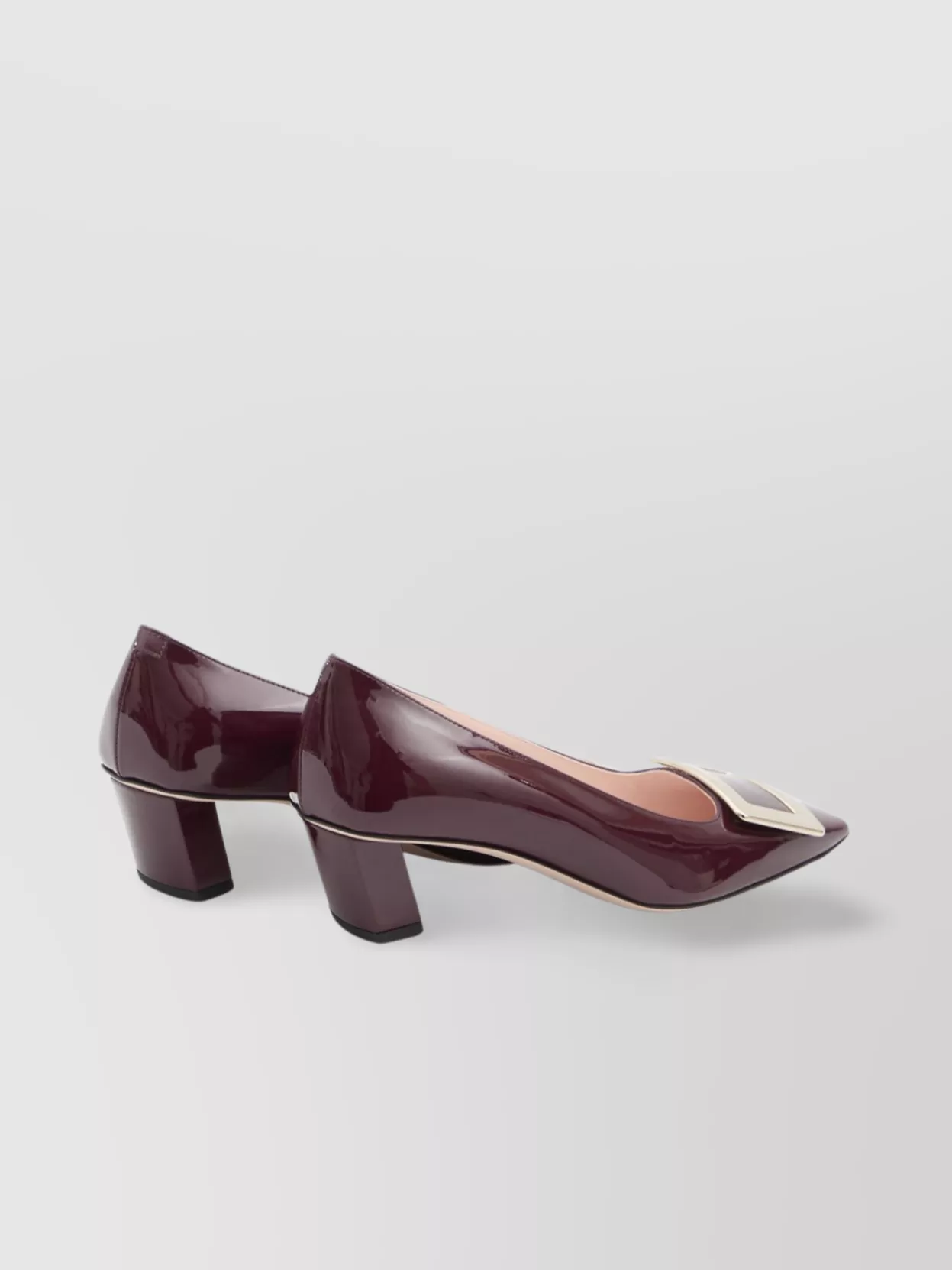 Roger Vivier Patent Leather Slingback Pumps With Block Heel