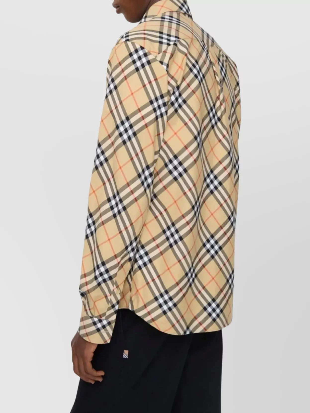 Burberry Roan Relaxed Fit Check Cotton Flannel Shirt Clothing In Gray
