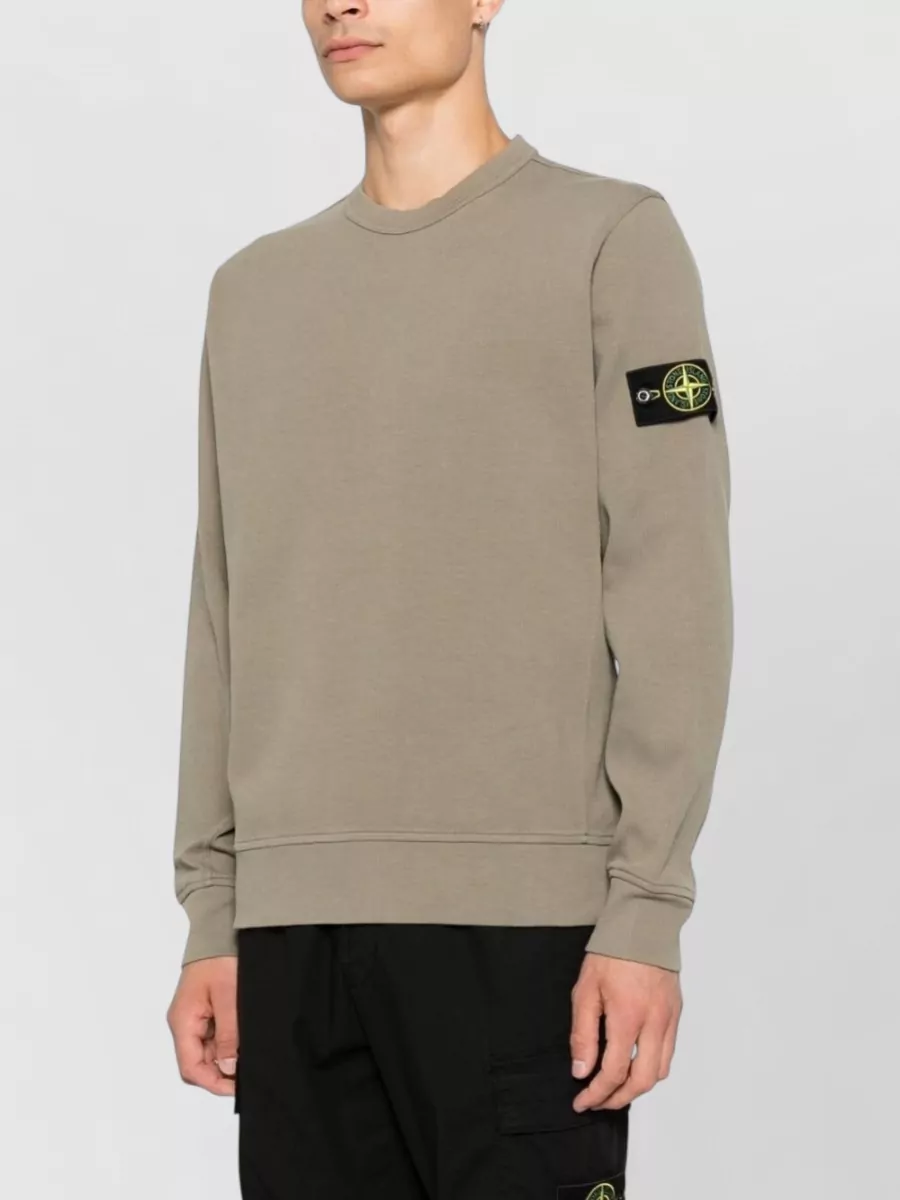 Stone Island Cotton Jersey Long-Sleeve Crew-Neck Sweatshirt