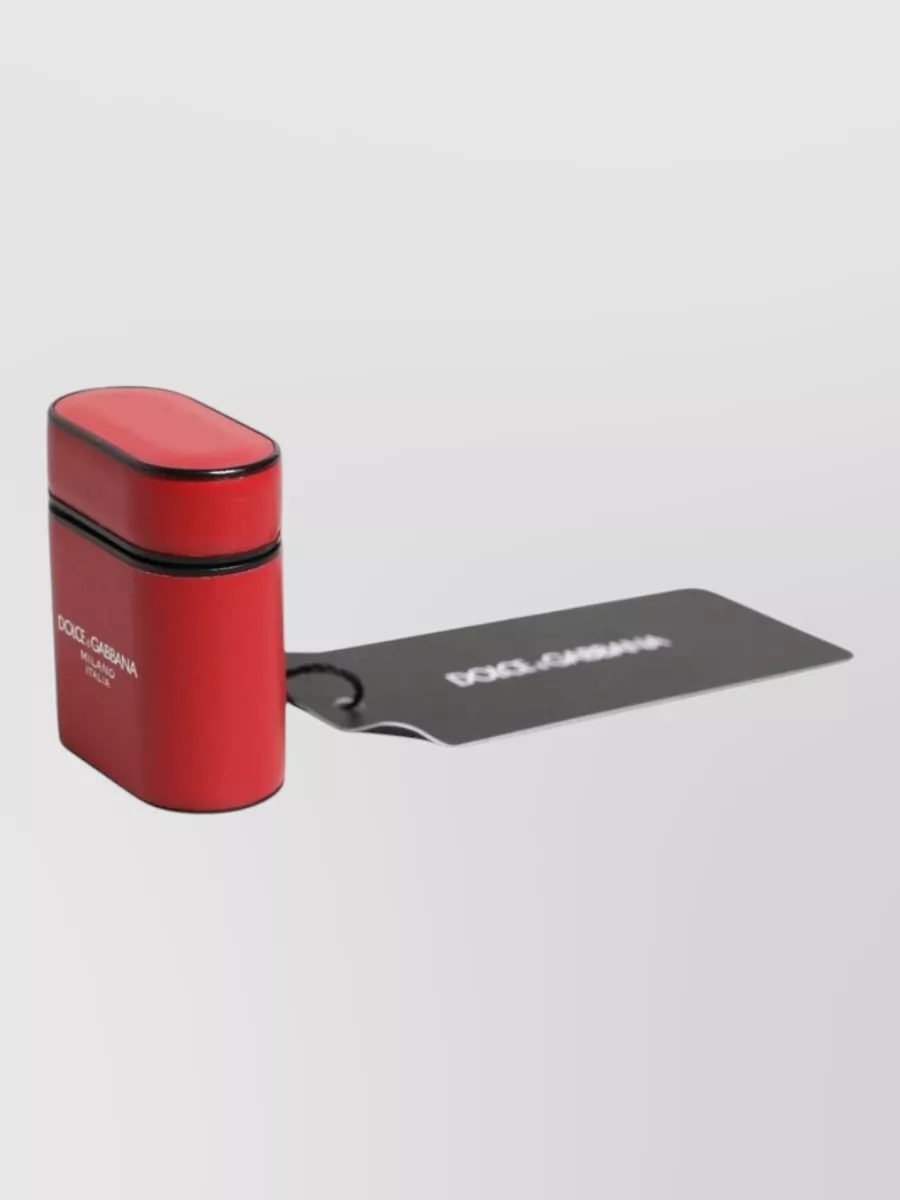 Dolce&Gabbana Leather Logo Print Airpods Case