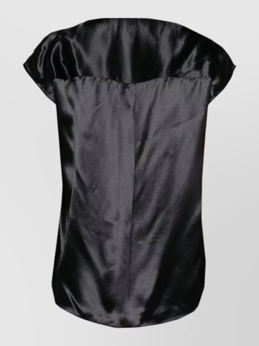 Alberta Ferretti Sleeveless Top V Neckline Draped Front