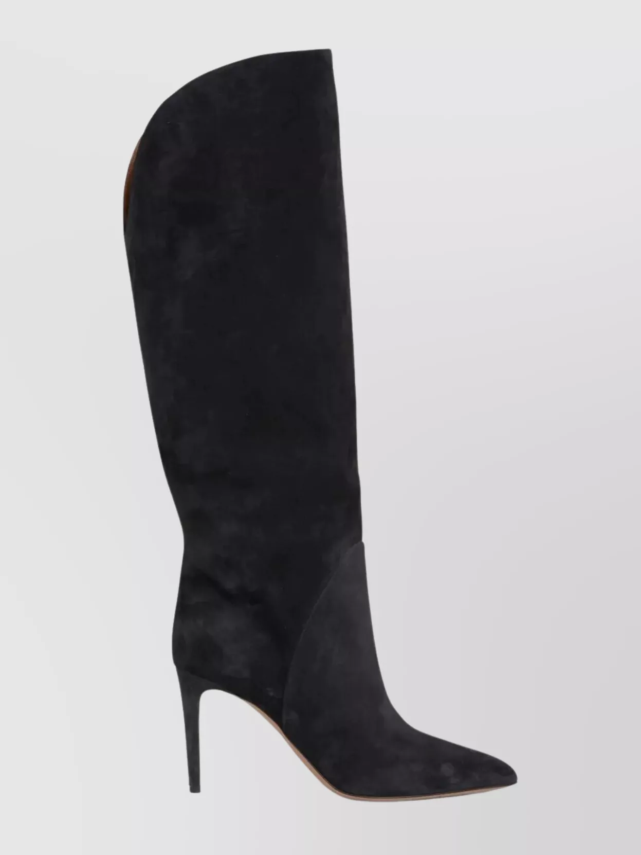 Paris Texas Knee High Suede Pointed Toe Boots