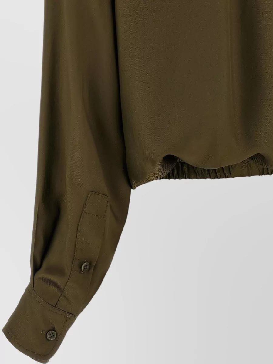 Nude Viscose Long-Sleeve Shirt