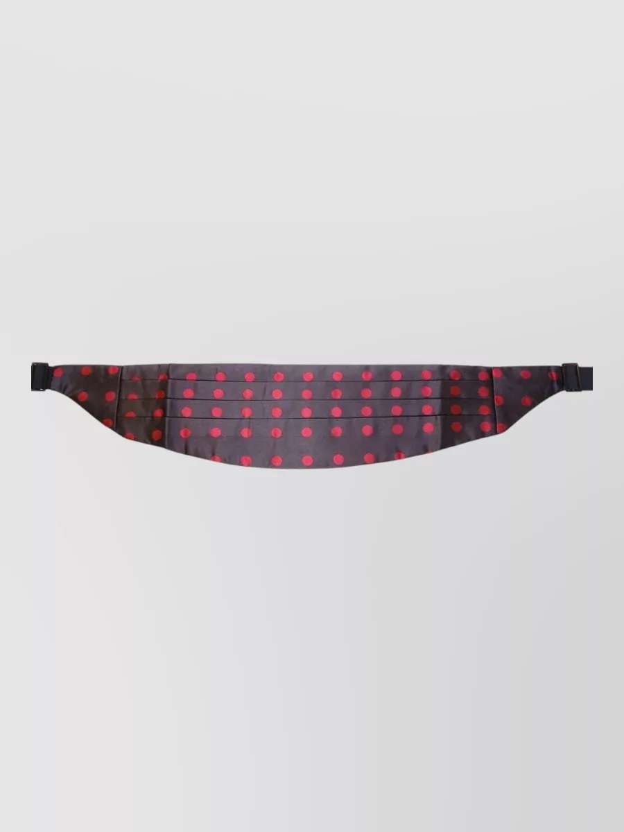 Dolce&Gabbana Silk Pleated Polka-Dot Cummerbund Belt
