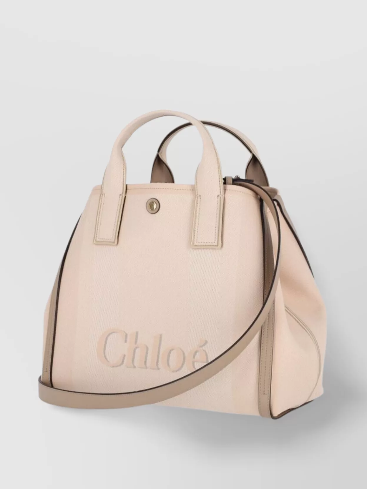 Chloé Carryall Tote With Top Handles And Contrast Trim