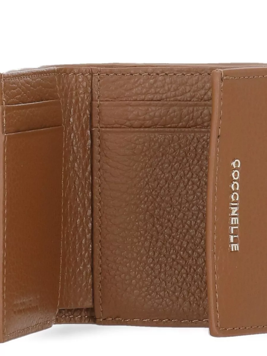 Coccinelle Leather Wallet Foldover Flap Rear Pocket