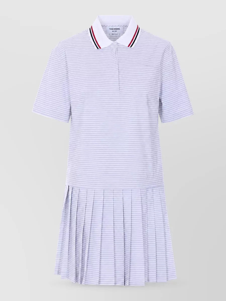 Thom Browne Cotton striped polo dress