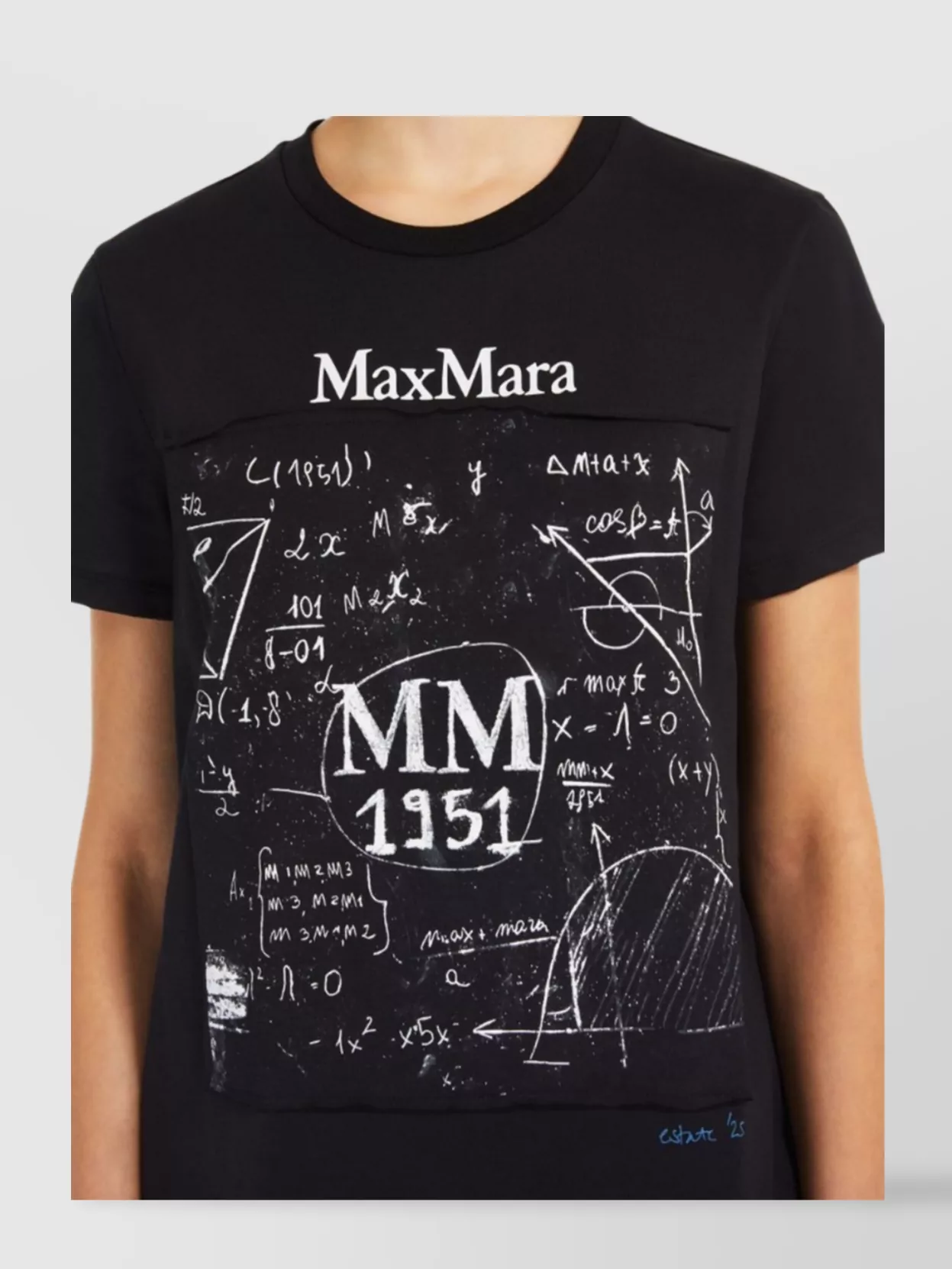 Max Mara Crew Neck Jersey T-shirt With Graphic Print