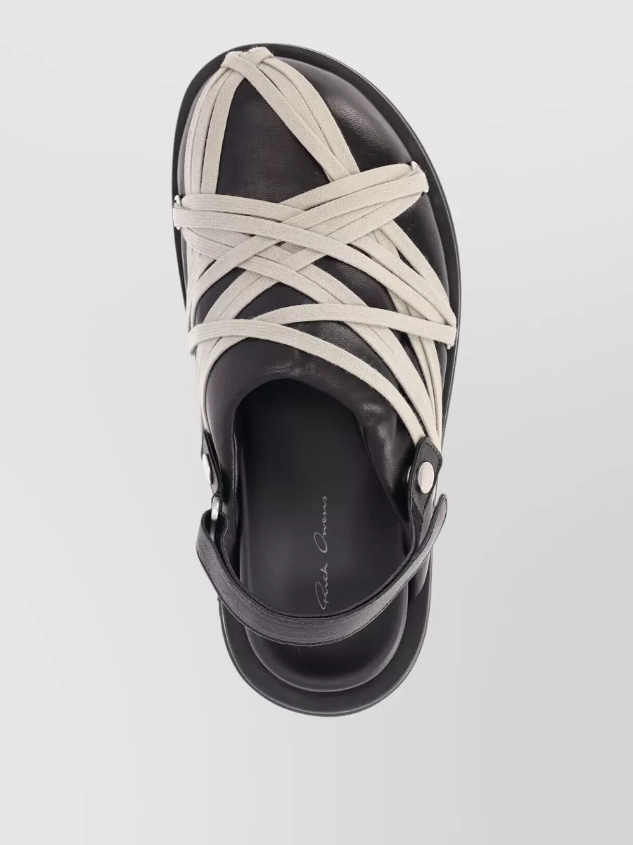 Rick Owens Leather Platform Mules