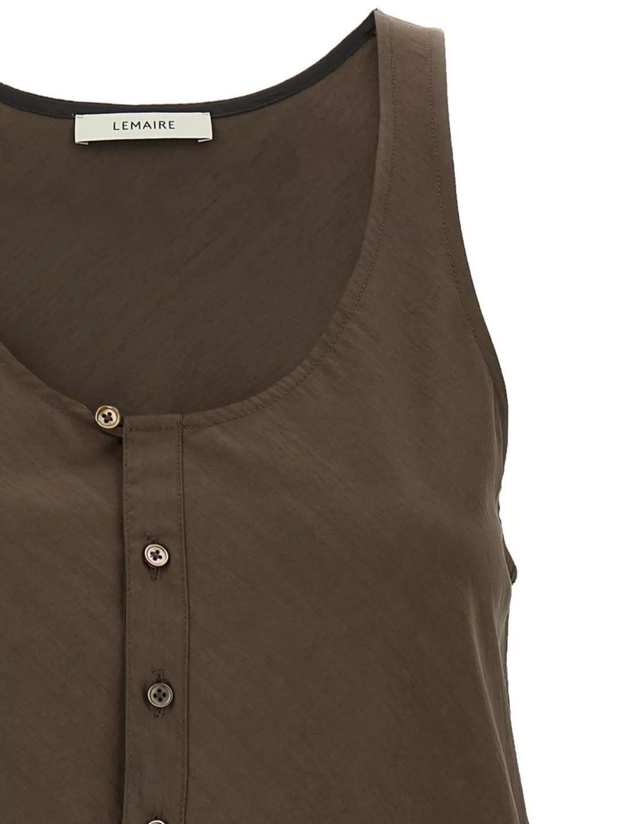 Shop Lemaire Tank Top With Bias Cut And Scoop Hem