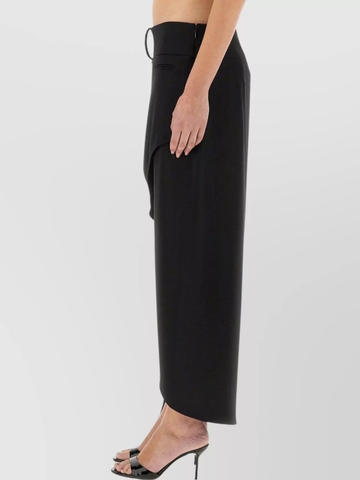 Courrèges "Heritage Infinity" Maxi Length Asymmetric Hem Skirt