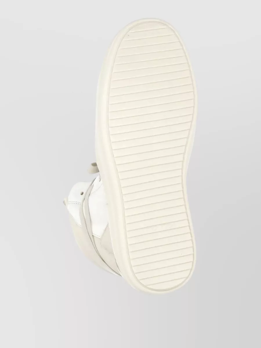 Rick Owens Leather High-Top Sneakers