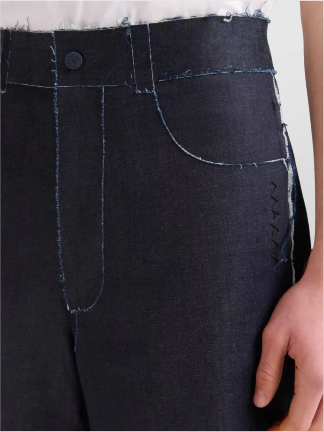 Marni Men's High-Waisted Shorts Raw Hem