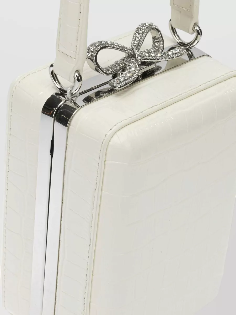 Self-Portrait Diamante Micro Leather Mini Bag