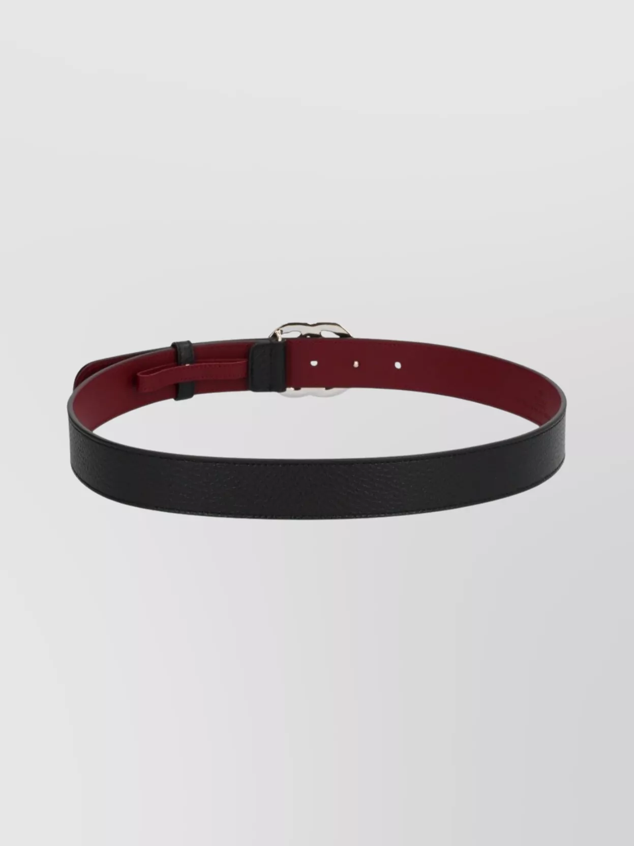 Gucci Reversible Textured Belt Adjustable Length In Black