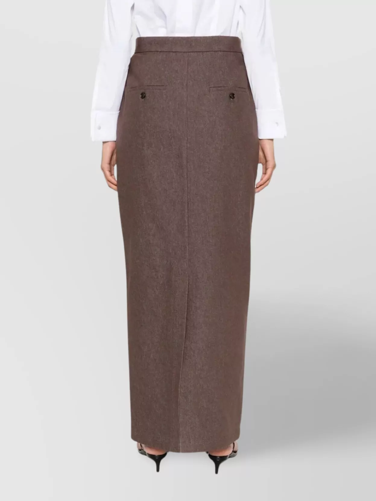 Max Mara Pianosa Back Slit Midi Skirt