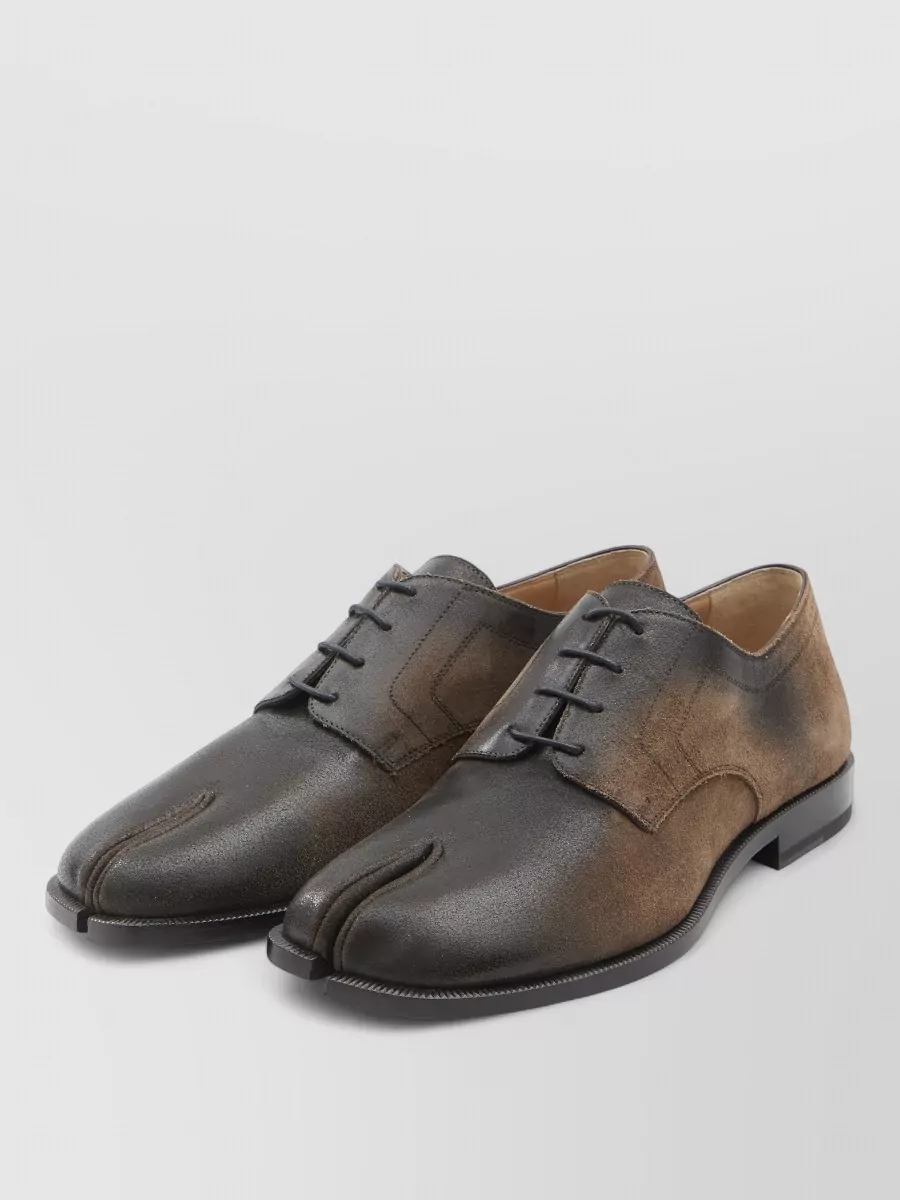 Maison Margiela Tabi Split Toe Lace Up Leather Shoes