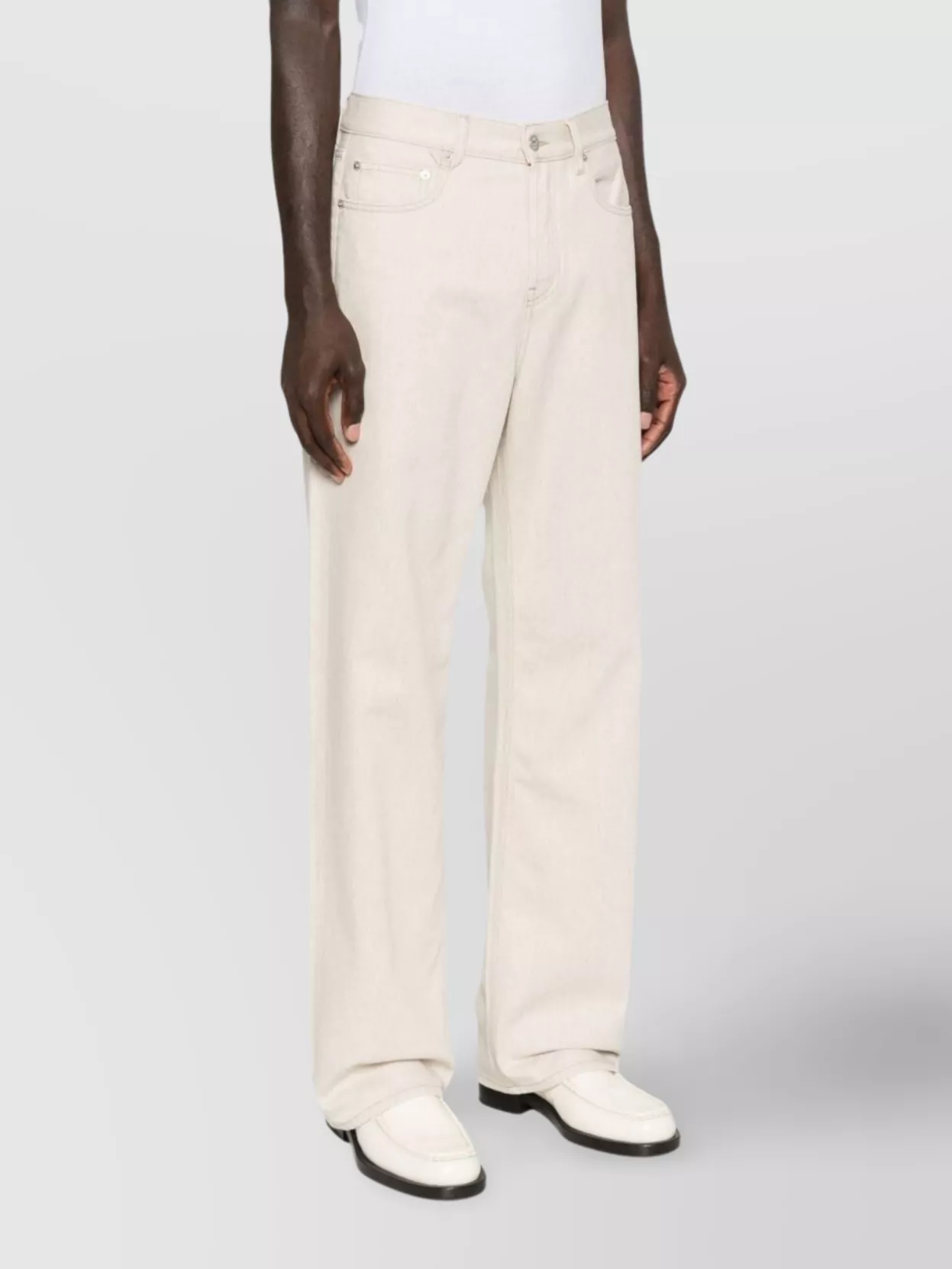 Jacquemus Straight Leg Denim Trousers Five Pocket Design