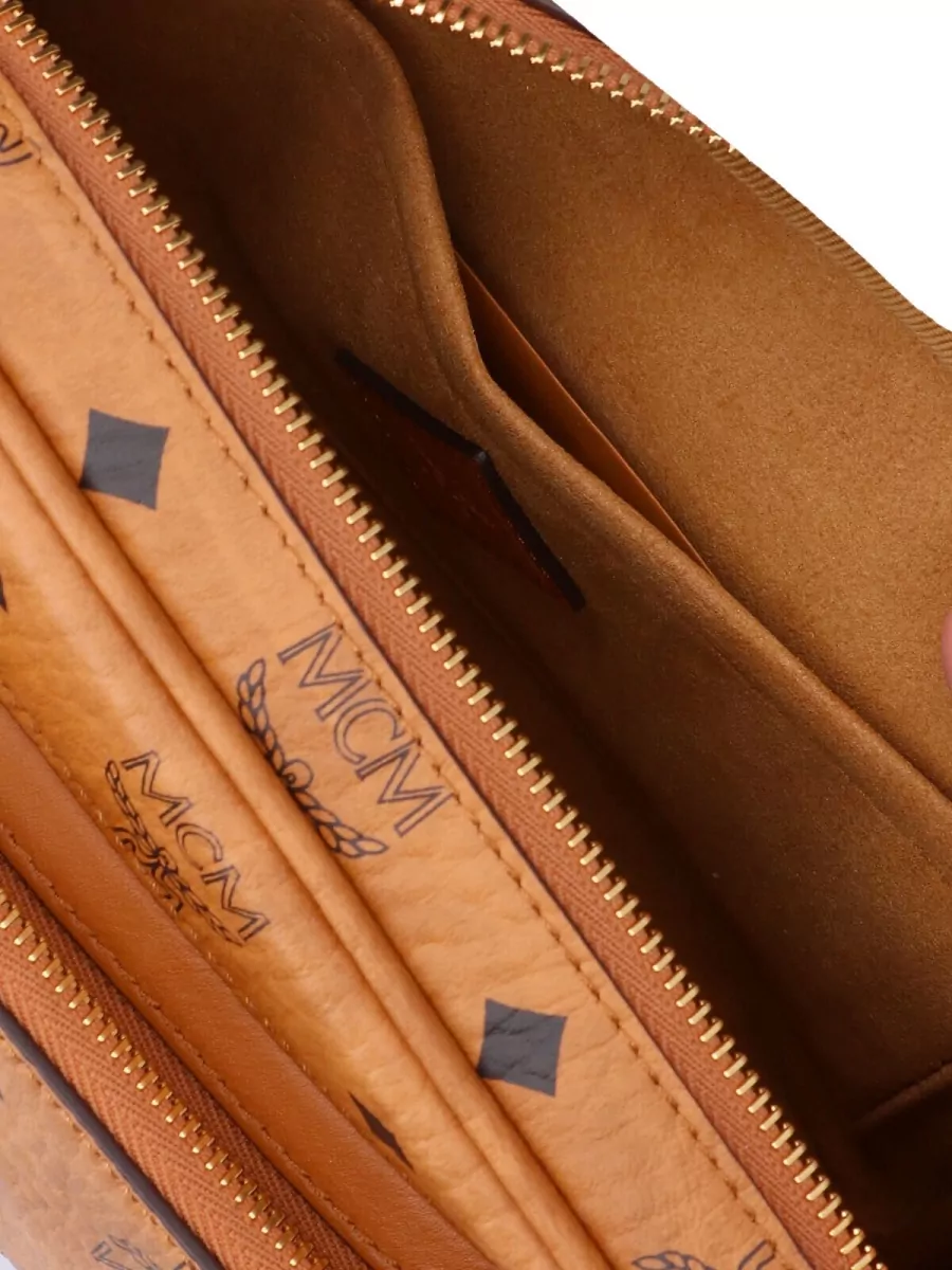 Mcm Shoulder Bag Adjustable Strap Front Pocket