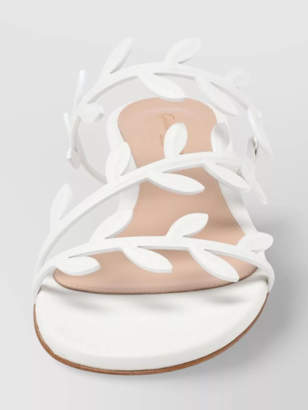 Gianvito Rossi Leaf Embellished Open Toe Sandals