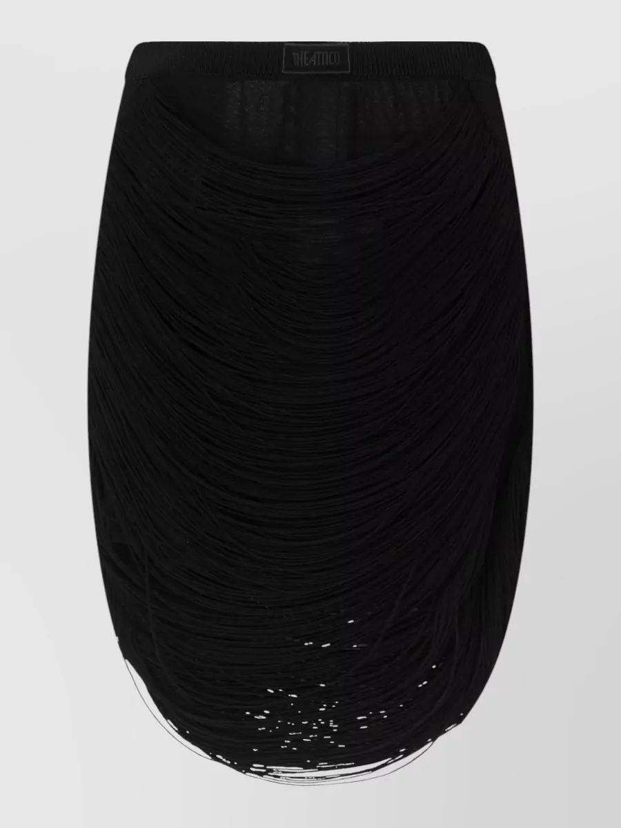 The Attico fringed mini skirt