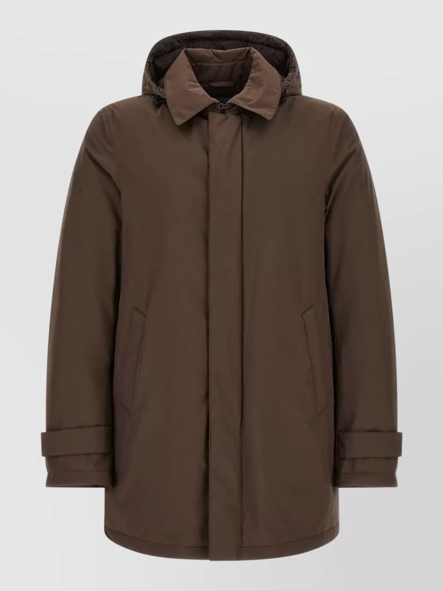 Herno detachable hood padded parka