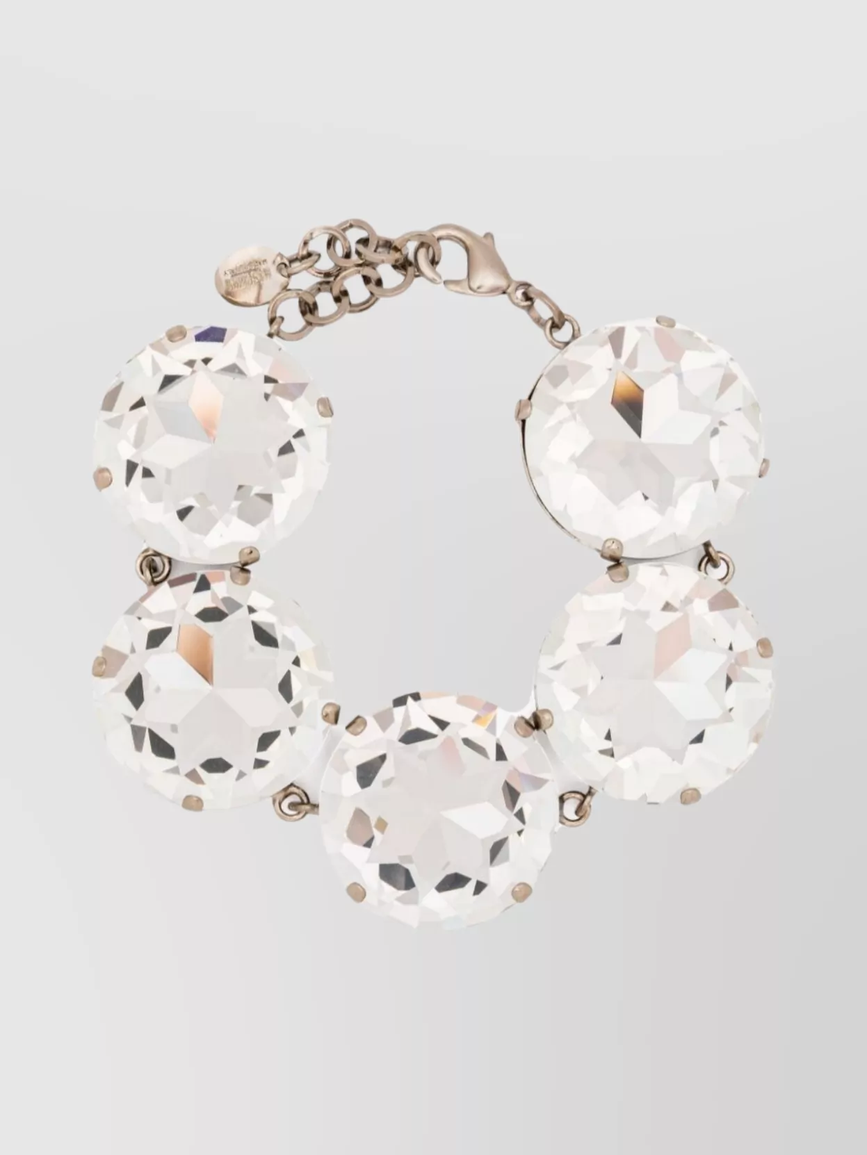 Moschino Crystal-embellishment Bracelet In Silver