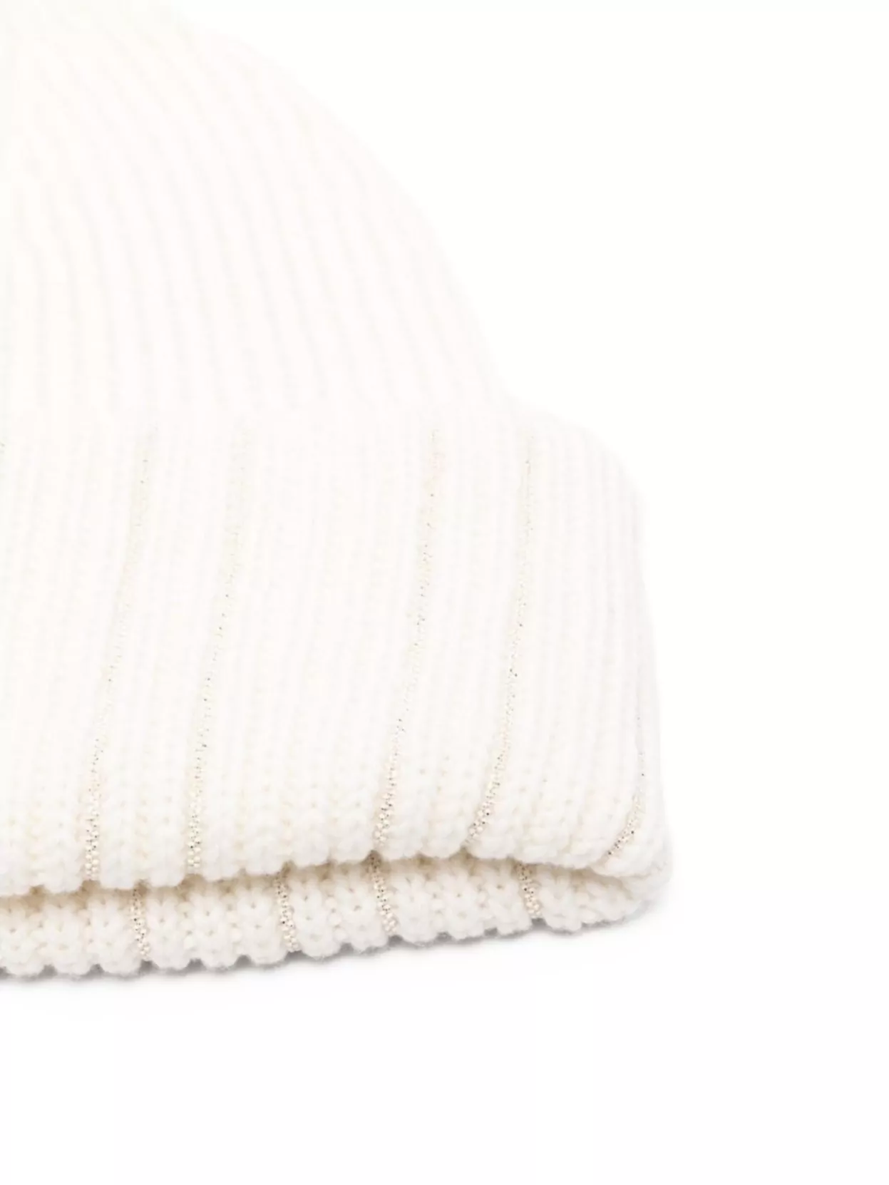 Fabiana Filippi Close-Fitting Ribbed Wool Knit Hat