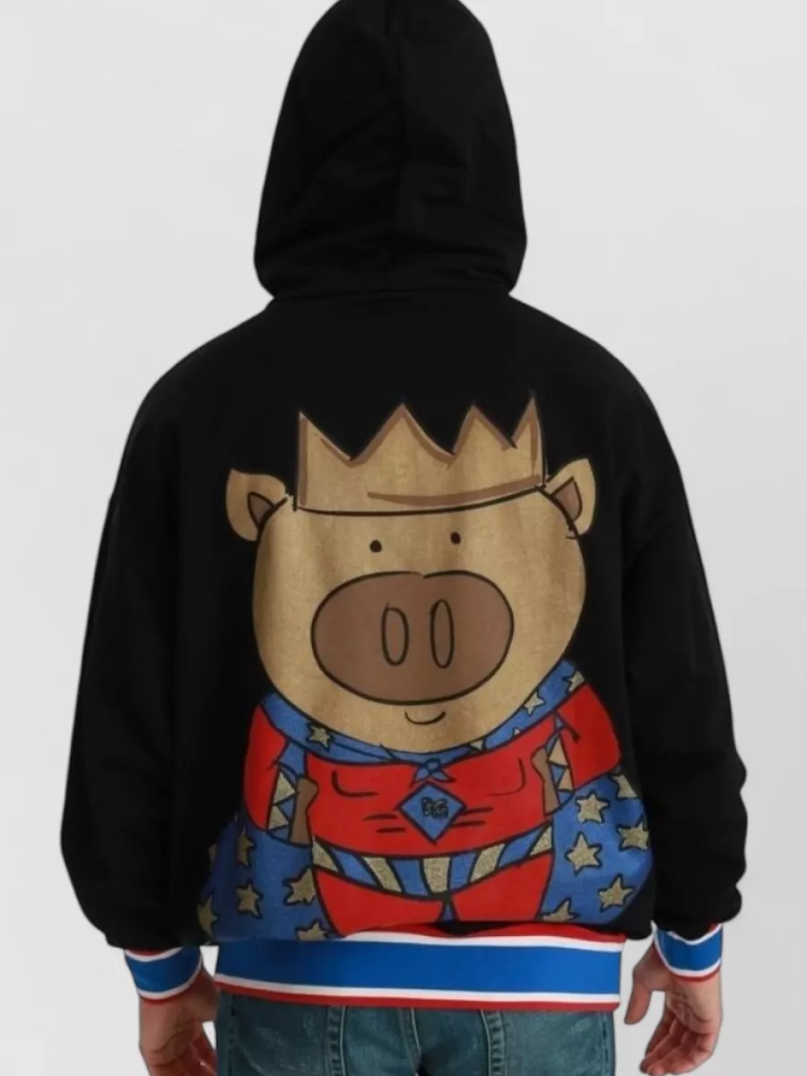 Dolce&Gabbana Cotton Printed Hooded Sweatshirt
