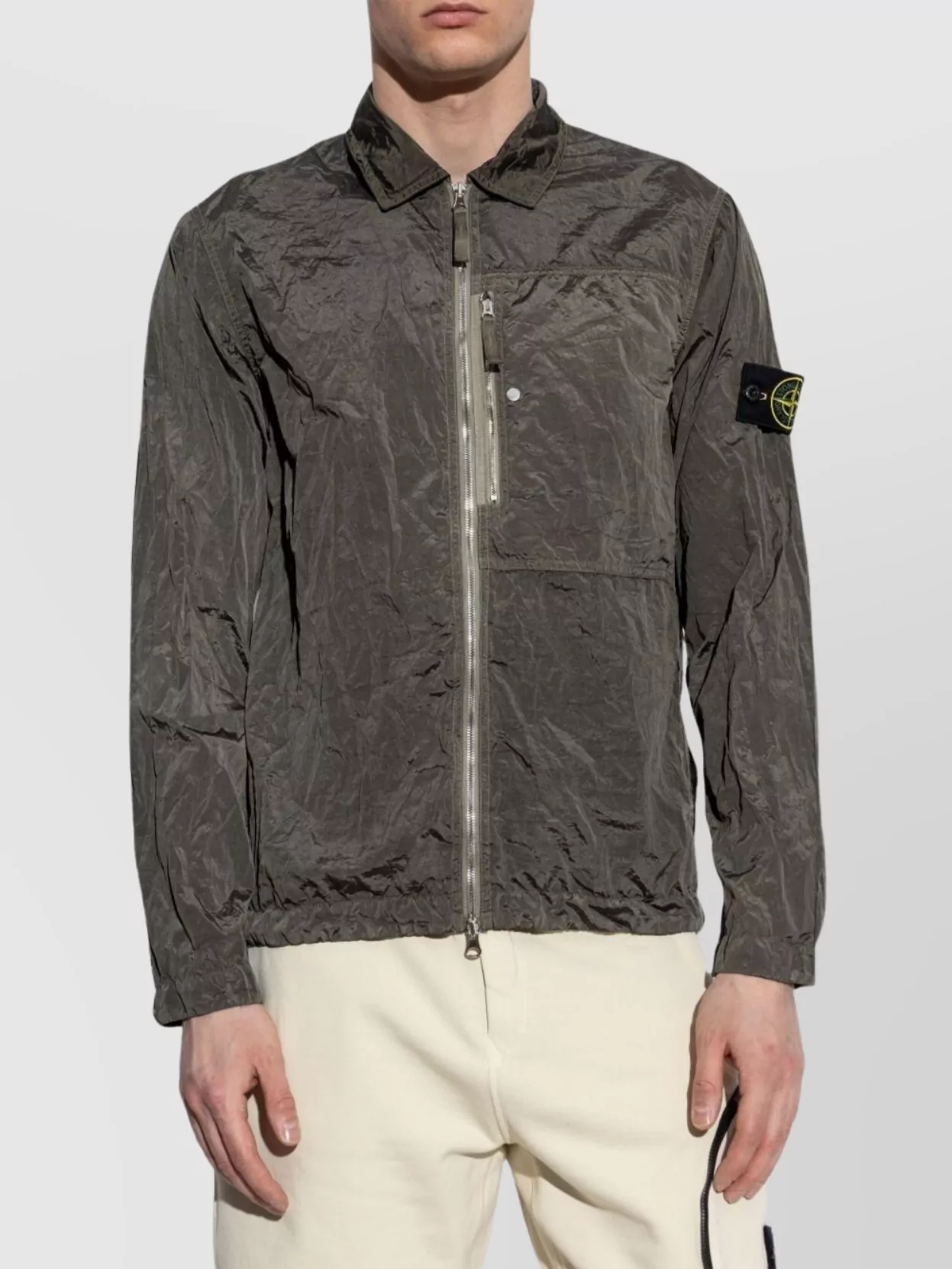 Stone Island Casual Jacket With Chest Pocket And Zip-Fastening