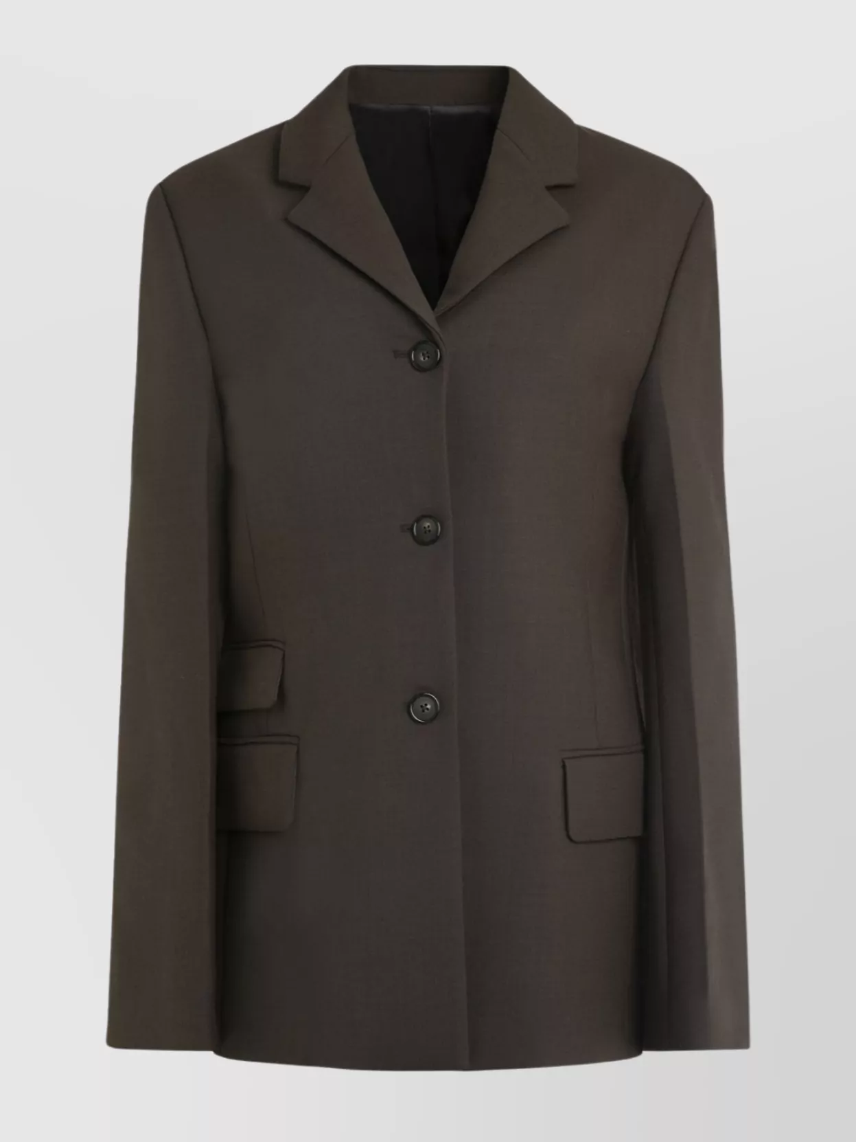 Totême Tailored Three Button Blazer In Gray