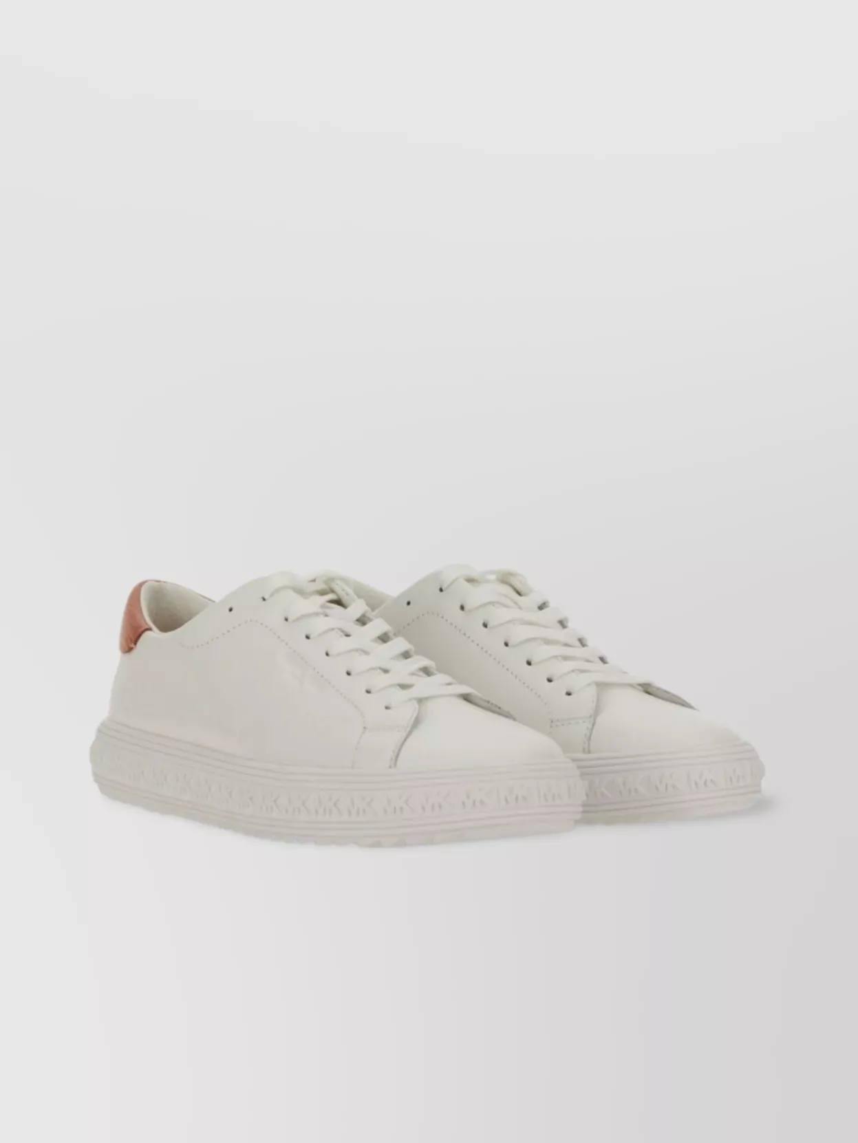 Michael Kors Leather Sneaker Contrast Heel