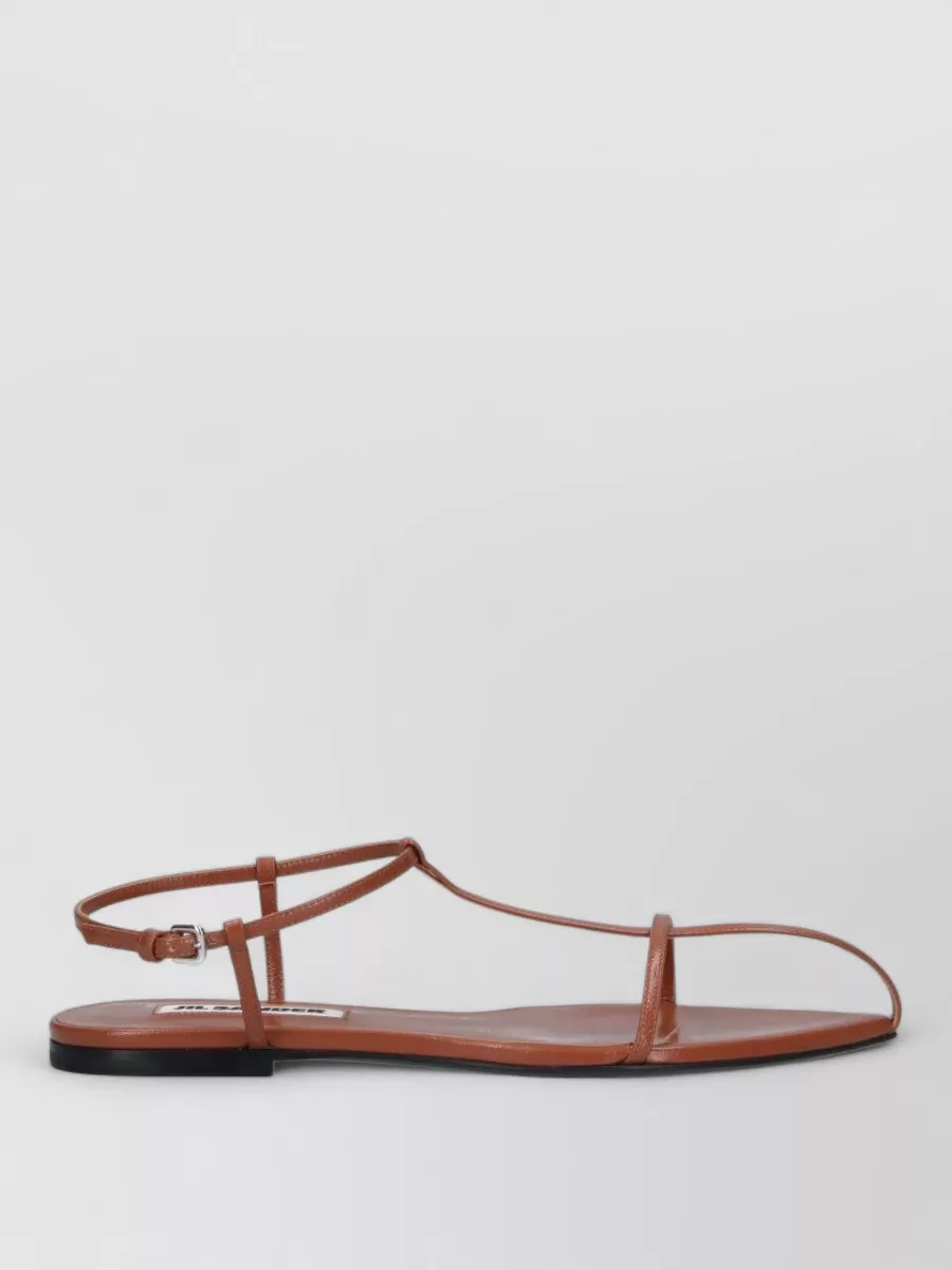 Jil Sander Sandals Heel Open Toe Strappy Ankle Strap