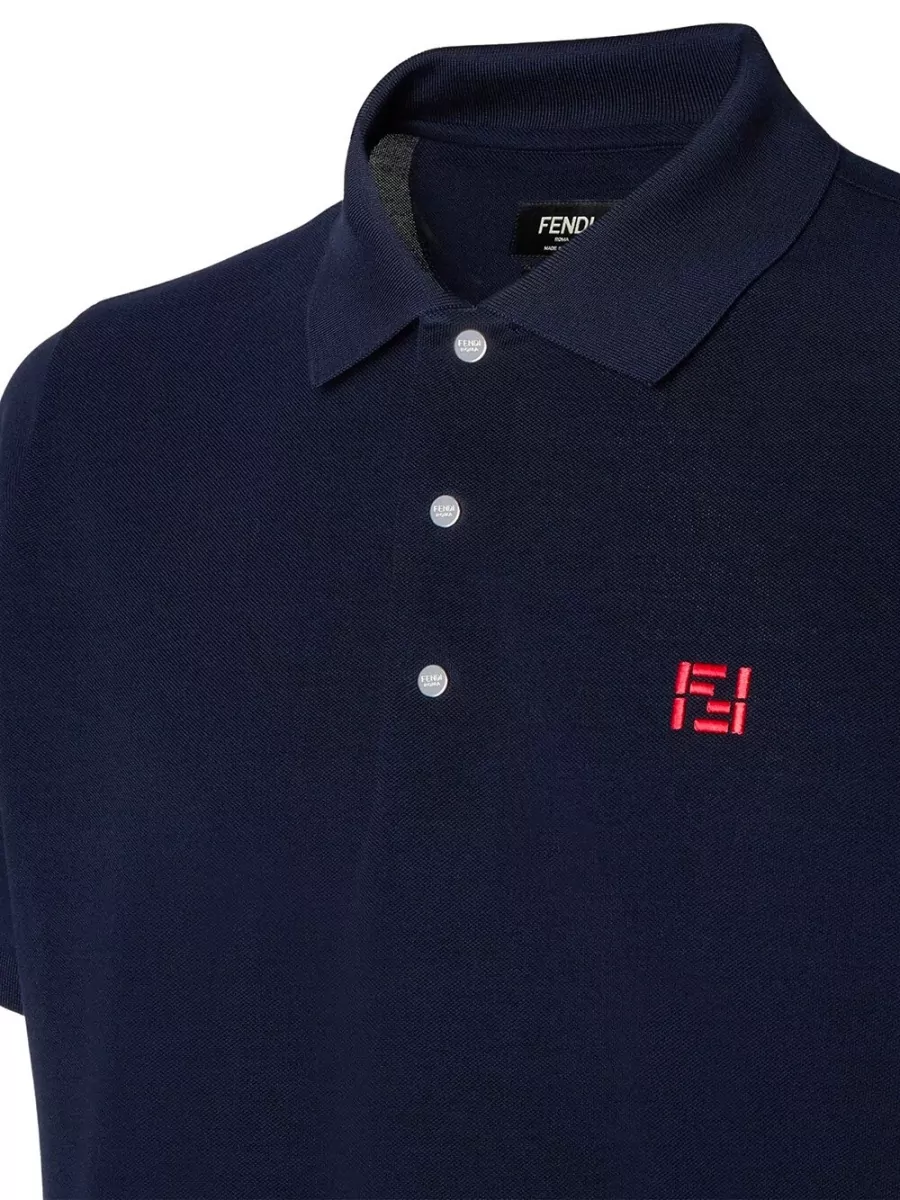 Fendi Cotton Piqué Short-Sleeve Polo Shirt