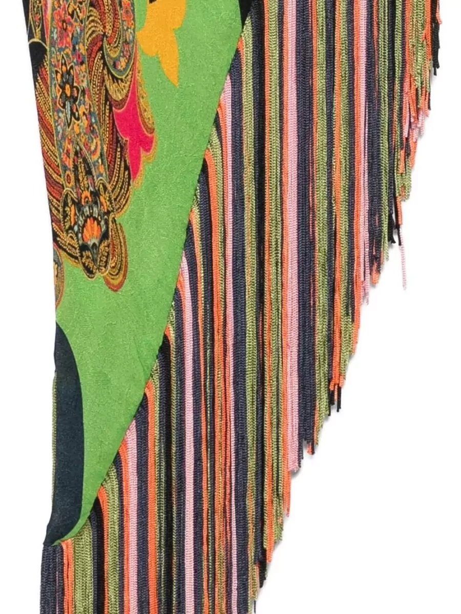 Etro Fringed Paisley Jacquard Scarf
