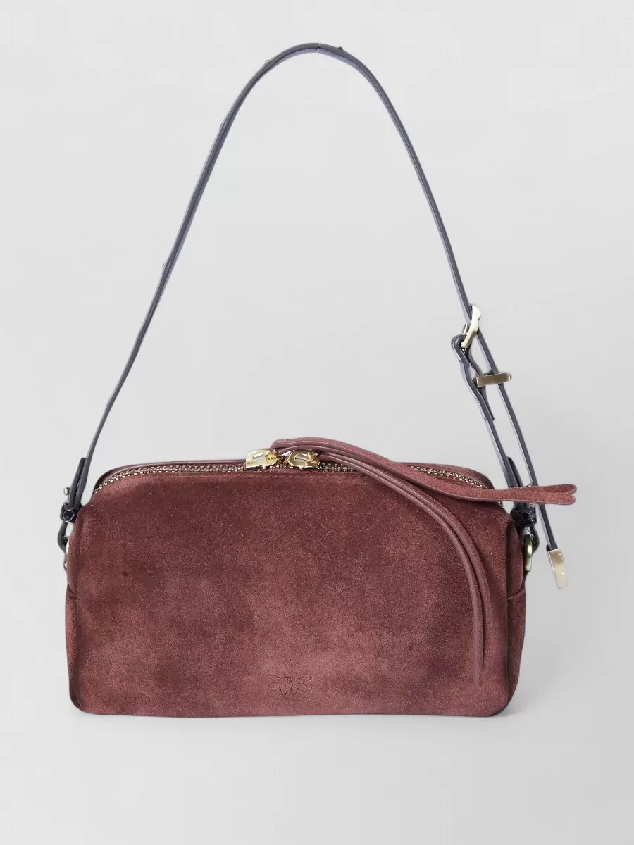 Pinko mini suede clutch bag