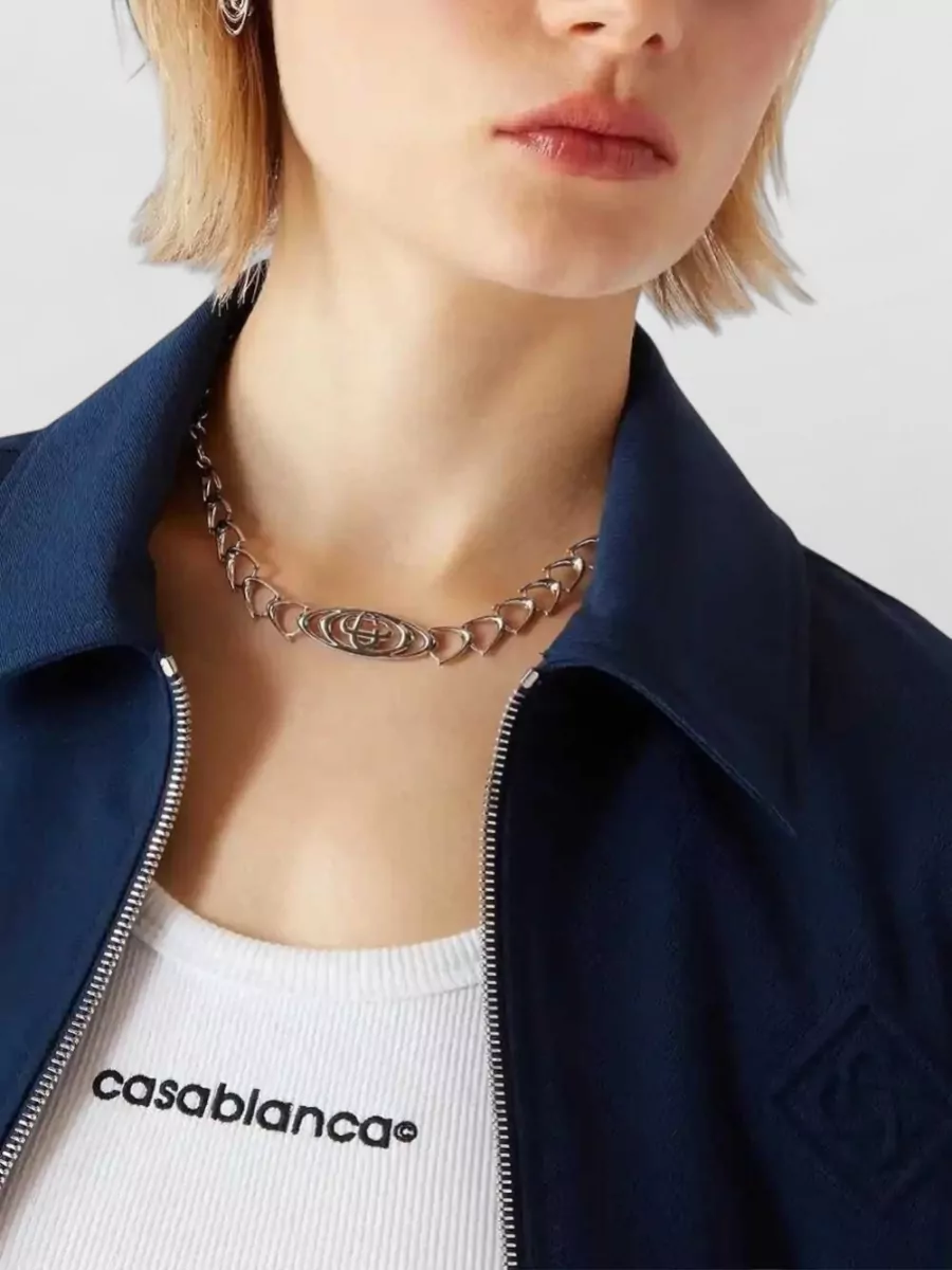 Casablanca Tailored Zip Jacket Long Sleeves Collar