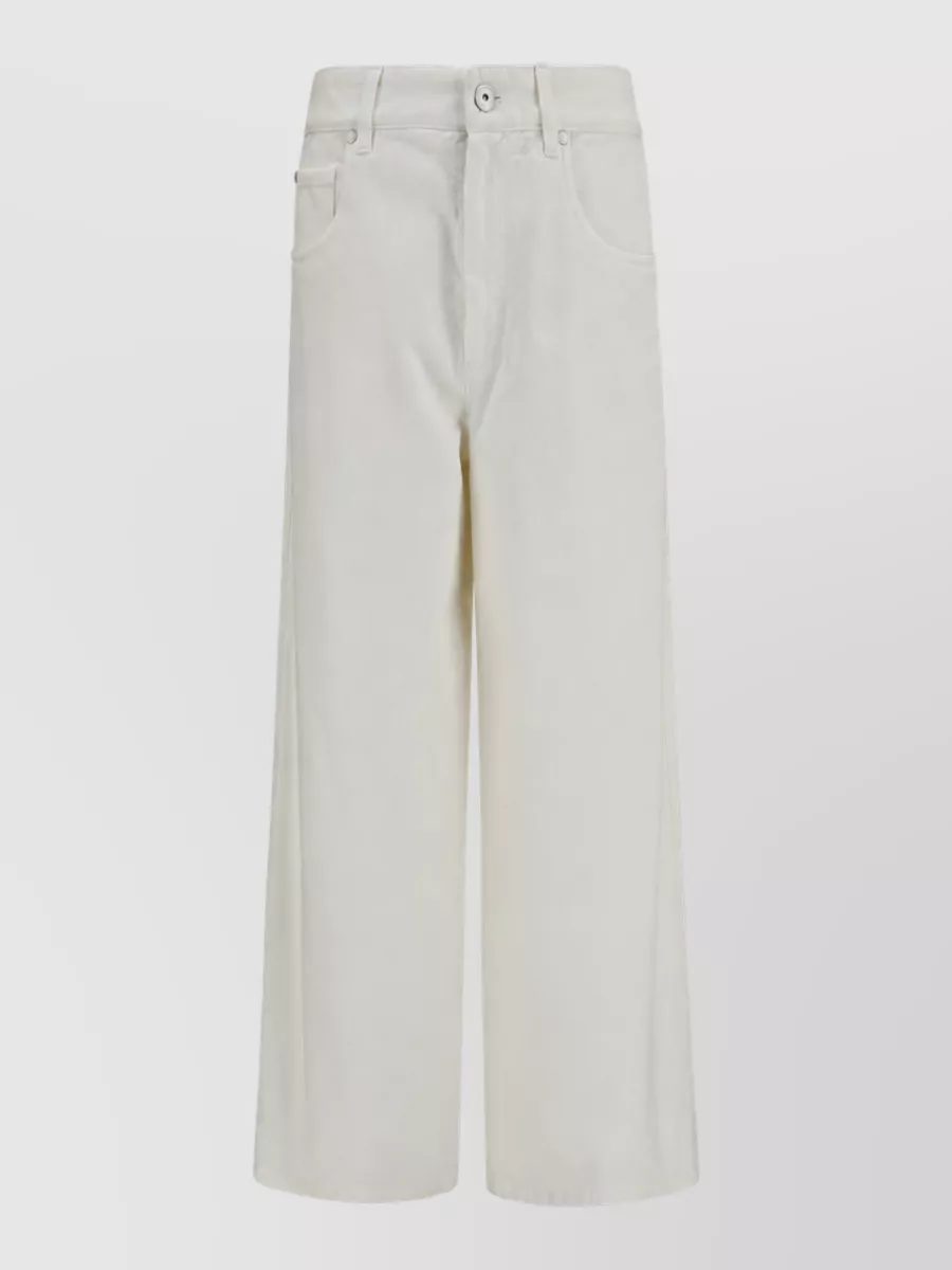 Brunello Cucinelli High-Rise Wide-Leg Denim Jeans