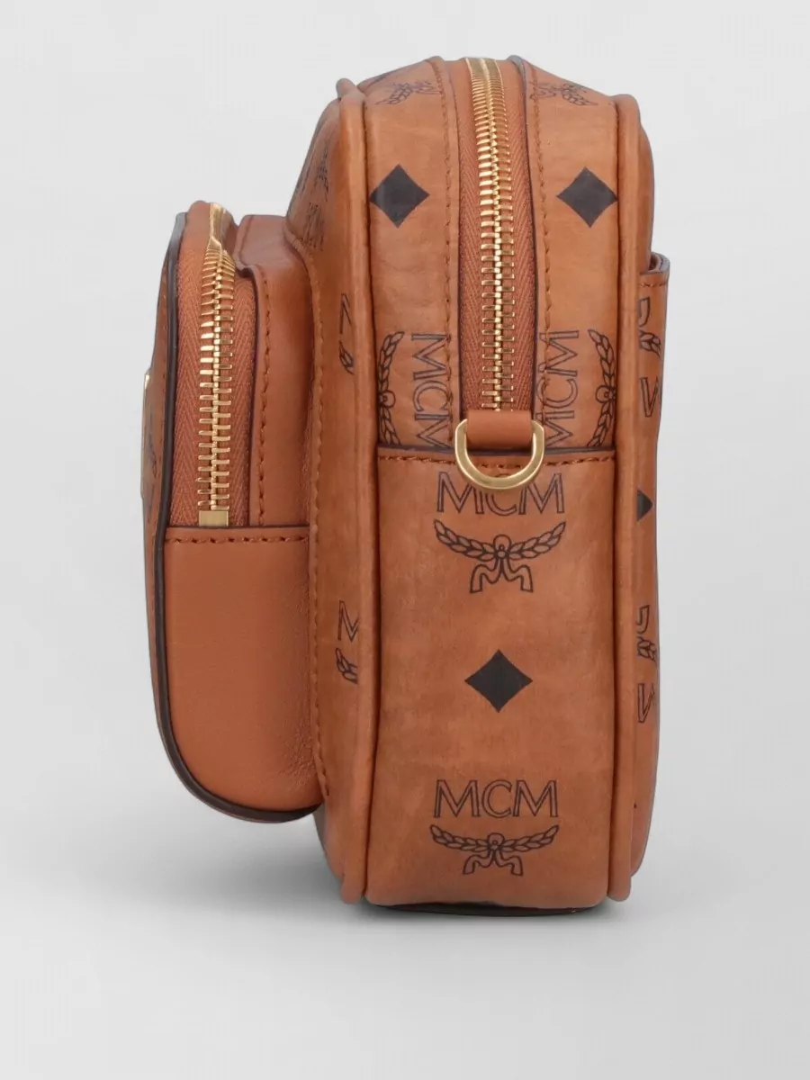 Mcm Shoulder Bag Adjustable Strap Front Pocket