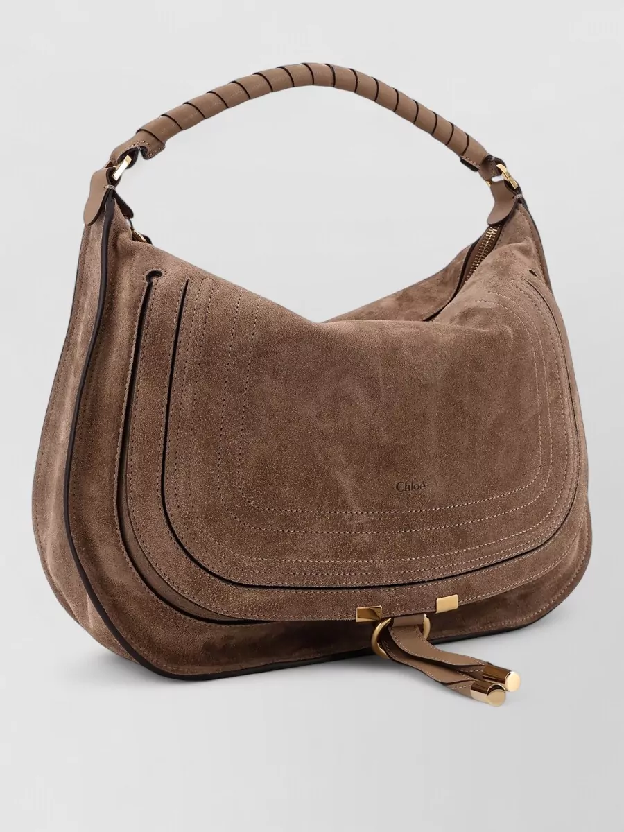 Chloé Marcie Suede Shoulder Bag Large Size