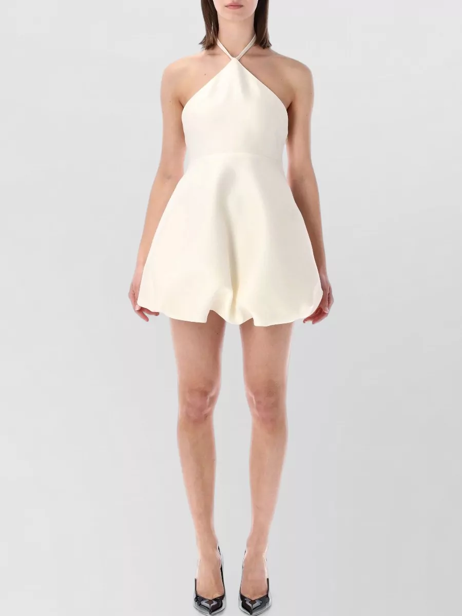 Balenciaga silk halterneck mini dress